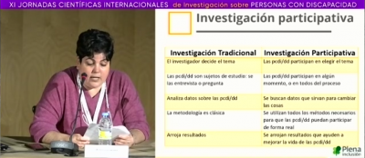Maribel Cáceres en su intervención