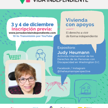 Invitamos a la presentación de Judy Heumann en la V Jornada de Vida Independiente