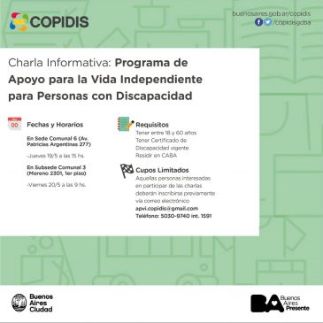 COPIDIS: Programa de Apoyo para la Vida Independiente