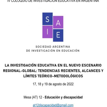 IV COLOQUIO DE INVESTIGACIÓN EDUCATIVA EN ARGENTINA